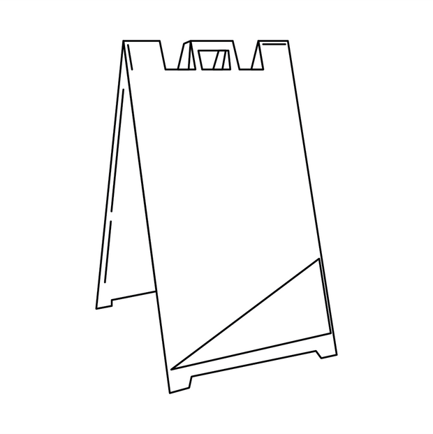 A-Frame Signacade W/ Corex Wayfinding Sign