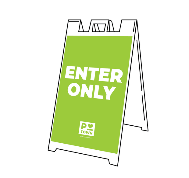 A-Frame Signacade W/ Corex Wayfinding Sign