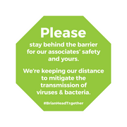 Octagon Safety Barrier Courtesy Decal