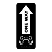 One Way Arrow With Distancing Nonslip Graphic