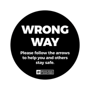 Wrong Way Circle Nonslip floor Graphic