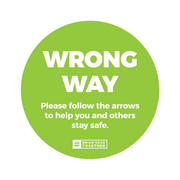Wrong Way Circle Nonslip floor Graphic