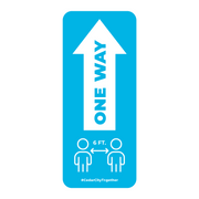 One Way Arrow With Distancing Nonslip Graphic
