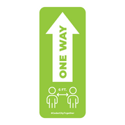 One Way Arrow With Distancing Nonslip Graphic