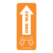 One Way Arrow With Distancing Nonslip Graphic