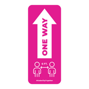 One Way Arrow With Distancing Nonslip Graphic