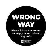 Wrong Way Circle Nonslip floor Graphic