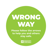 Wrong Way Circle Nonslip floor Graphic
