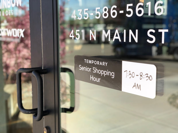 Senior Shopping Window Vinyl Decal