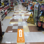 One Way Arrow With Distancing Nonslip Graphic
