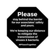 Octagon Safety Barrier Courtesy Decal