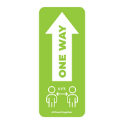 One Way Arrow With Distancing Nonslip Graphic