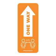 One Way Arrow With Distancing Nonslip Graphic