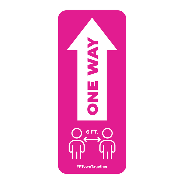 One Way Arrow With Distancing Nonslip Graphic
