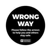Wrong Way Circle Nonslip floor Graphic
