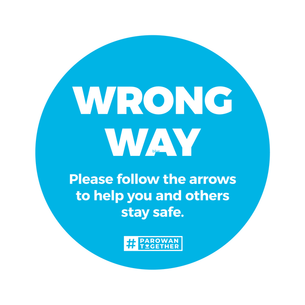 Wrong Way Circle Nonslip floor Graphic