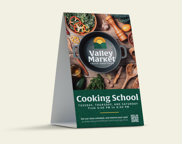 Cooking School Table Tents